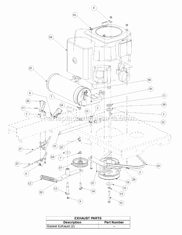 Kohler Engine Assembly Diagram and Parts List for M48-KHS 53AB5B5M750 Cub Cadet Sprayer